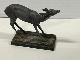 Art Deco Metal Deer Figure