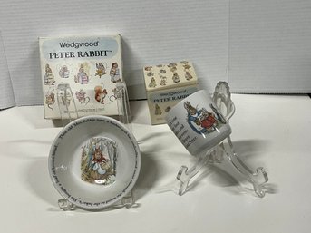 Wedgewood Bunnykin  Bowl And Mug Set W Boxes