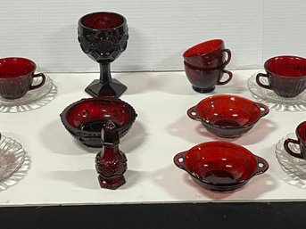 Collection Of Ruby Glass