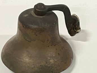 Early Brass  Or Bronze Farm School Or Dinner Bell
