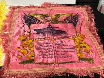 Collection Of Satin Army Memorabilia Sent Home To Mother And Relatives