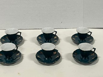 Espresso Set   Lot Of 6 Cups And Saucers.  Made In China