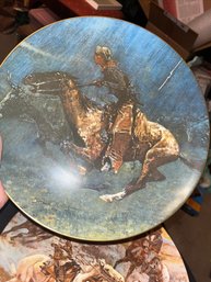 Frederick Remington Stampeded By Lightening  & Charles Russell Ambushed Plates