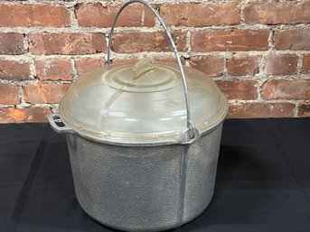 Lg Covered Stock  Pot With Glass Lid. Warrior / Knight  Design