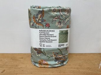 IKEA New FullQueen Sheet Set Bed GreenGoldMaroon