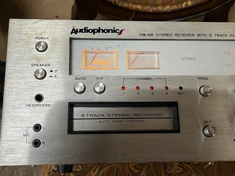 Audiophonics AM FM Receiver With 8 Track Player  Model HJ 1310