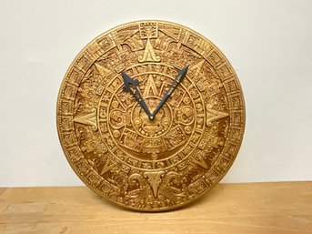 Large Decorative  Gold Plastic  Wall Clock