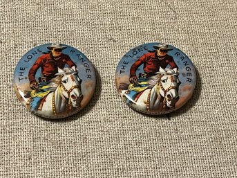 Pr Of Original 1950s Lone Ranger Pins