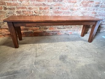 Walnut Finish Wood Bench