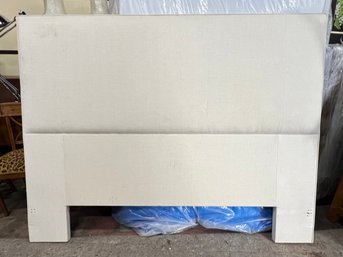 King Size Off White Linen Look Headboard