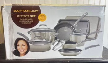 Rachel Ray Twelve Piece Hard Enamel Cookware And Bakeware Set -NEW