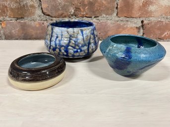 Three Pieces Of Studio Pottery