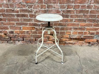 Antique Vintage Industrial Medical Adjustable Metal Stool
