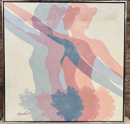 Massive Pop Art Silhouette Of Ballerinas In Pastels - Letterman
