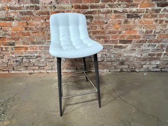 White Tufted Stool