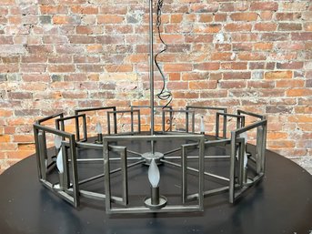 Marco Silver Finish Geometric Hanging Chandelier