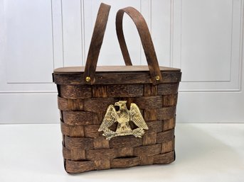 American Eagle Picnic Basket Ready For A Picnic