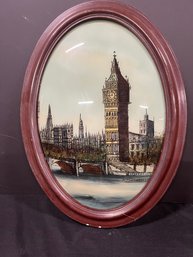 Reverse Painting On Glass Westminster In Convex Glass Frame