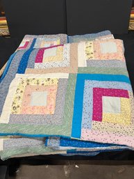 Patchwork Quilt And Matching Pillow Cases
