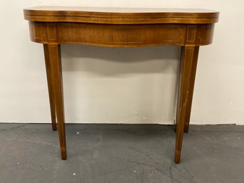 Flip Top Game Table With Inlay