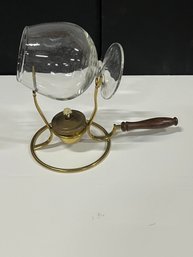 Personal Cognac Glass With  Warmer And Stand