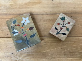 Stone Boxes With Beautiful Inlay