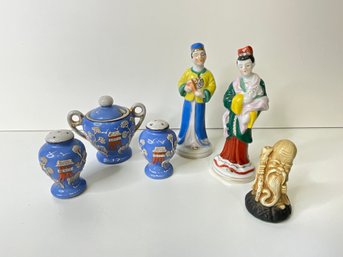 Asian Collectibles Including Moriage / Occupied Japan /figural God