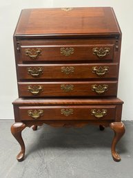 Mahogany/ Cherry ? Secretary Desk With Key  24x16x39  Clean