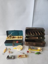Fishing Tackle Box And Vintage Fish Finder