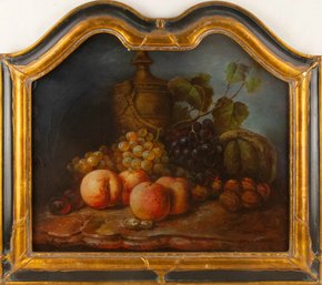 Still Life Oil On Canvas Signed R. Maignant