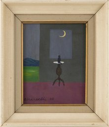 Surrealism Oil On Board Signed Abercrombie