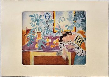 Portrait Etching On 300g Arches Paper Signed H. Matisse