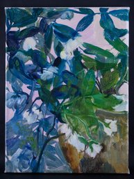 Fine Art Original Oil Painting By Artist Fan Wang 'Leaves'
