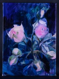 Fine Art Original Oil Painting By Artist Fan Wang 'Flower Of The Night'