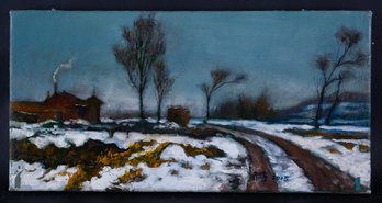 Fine Art Original Oil Painting By Artist Ting Hao 'Snow Scene 1'