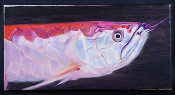 Original Still Life Oil Painting By Artist Haifan Huang 'Fish'