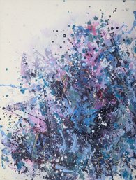 Abstract Original Oil On Canvas By Artist Chong Liu