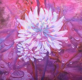 'Clover Flower 2' Oil Painting By Artist Yahong Teng