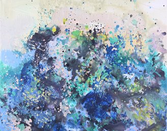 Abstract Original Oil By Artist Chong Liu 'Beginning Of Nature 39'