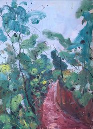 Original Oil 'The Fiery Sun 3' By Artist Muzhou Yu
