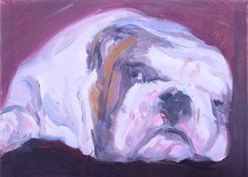 'The Derp Dog' Original Oil Painting By Artist Wei Liao