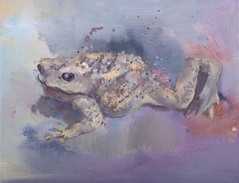 'Toad' Original Oil On Canvas By Artist Chong Liu