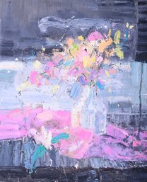 Abstract Original Oil By Artist Jiabang Kang 'Sound Of Rain'