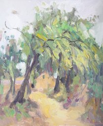 Plein Air Original Oil By Artist Ruirui Zhang 'Tree Whisper'