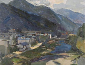 Impressionist Original Oil By Artist Fan Wang 'Dawn'