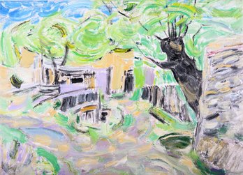 Yu Mingguang Modernist Original Oil 'Landscape 1'