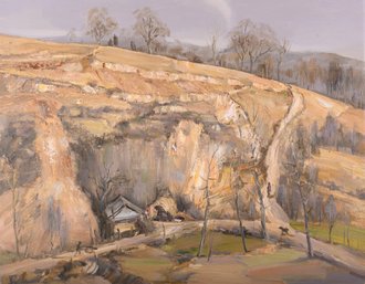 Cao Zhenhua Plein Air Original Oil Painting 'Spring Plowing'
