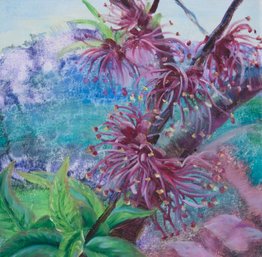 Teng Yahong Realist Original Oil 'Flowers On Branch 4'