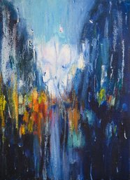 Ning Guoqiang Contemporary Abstract Original Oil 'Rain'
