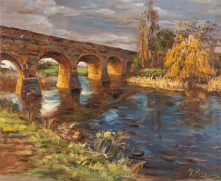 Original Impressionist Oil Painting 'Golden Sunlight'